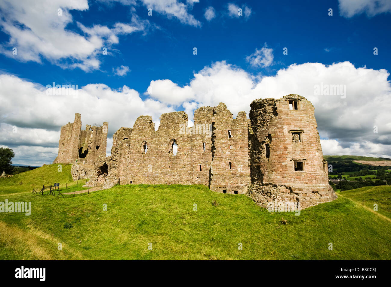 Brough Castle ruins in Cumbria, England, UK Stock Photo