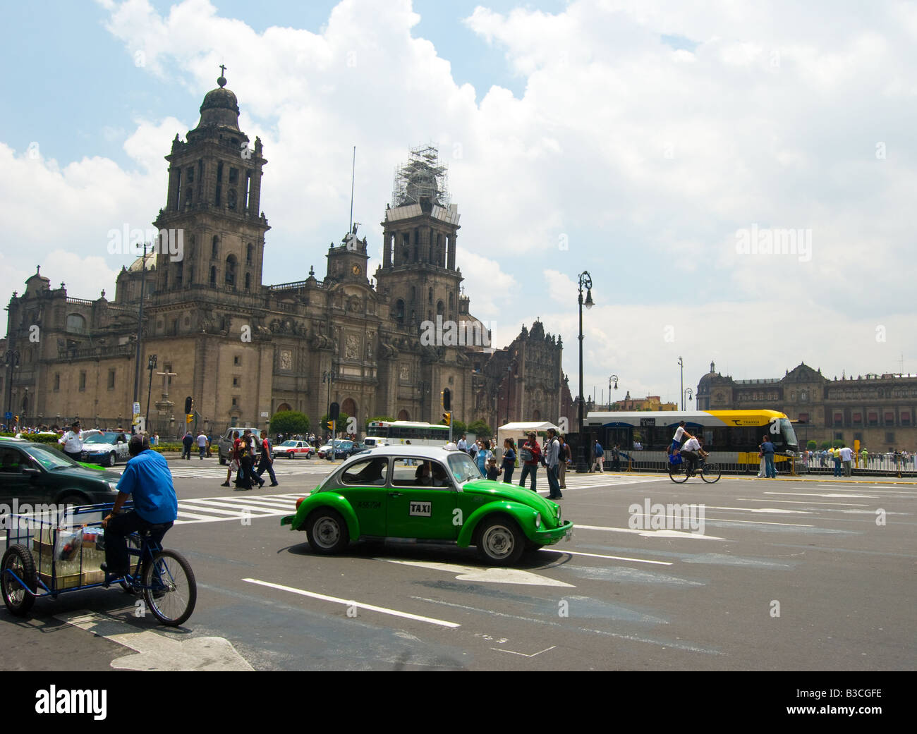 Hectic Life in Mexico City Centre Stock Photo