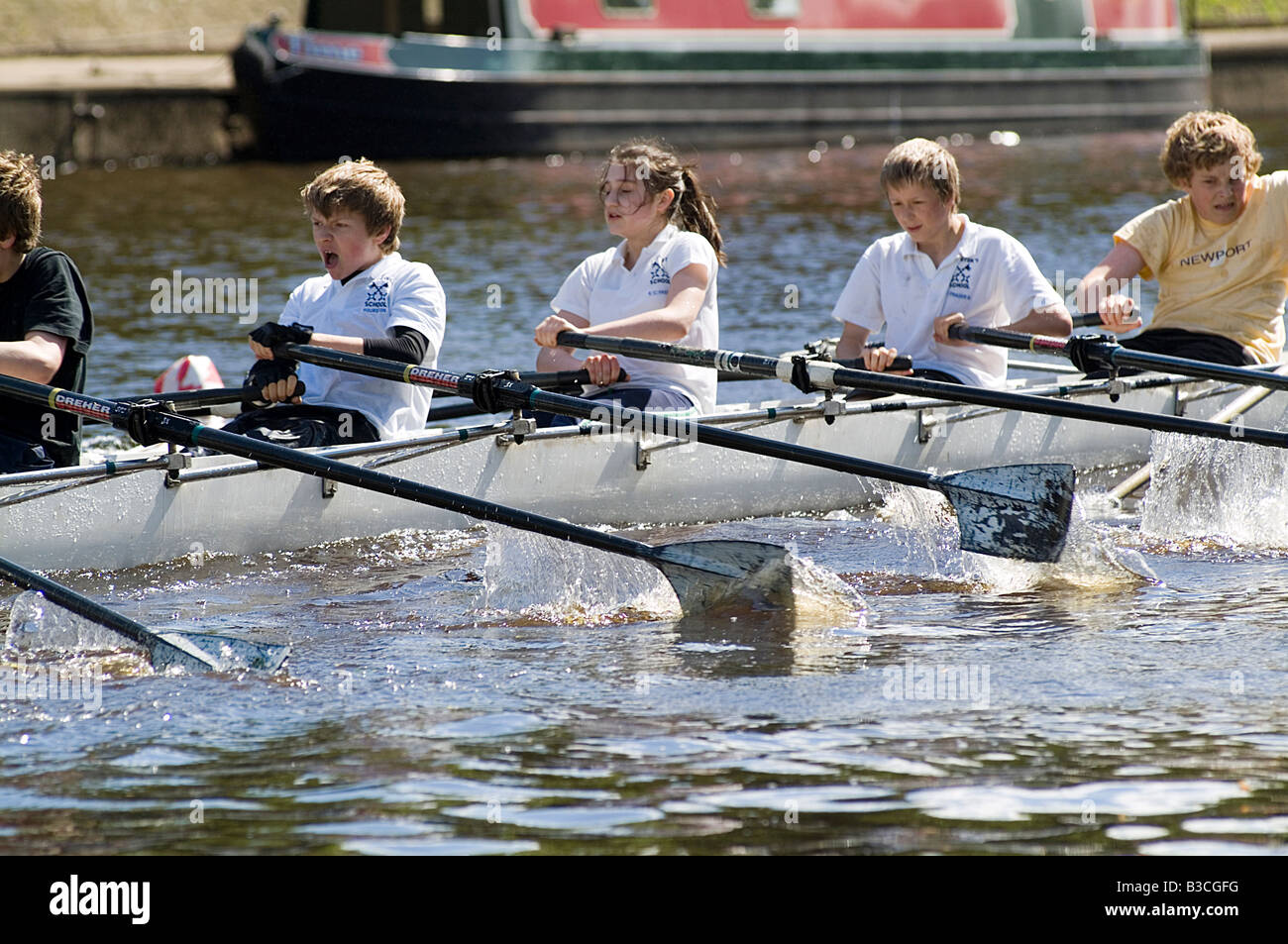 rowers rowing row boat ore teamwork team work sprit competition