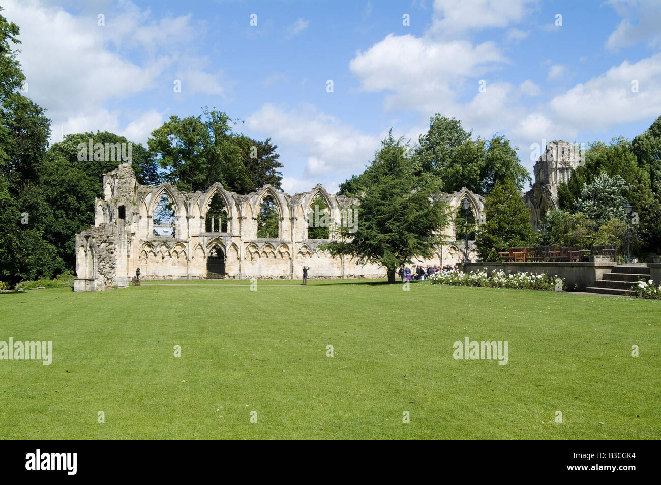 St Mary's Abbey museum gardens york north yorkshire gb tourist attraction attractions tourism visitors Stock Photo