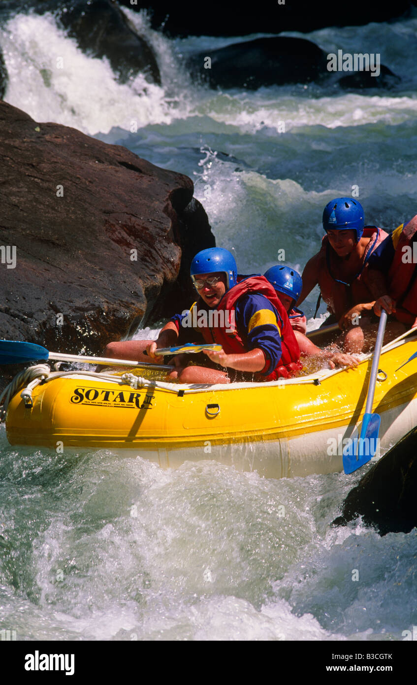 Australia, Queensland. Whitewater rafting on the Tully River near Cairns. Stock Photo