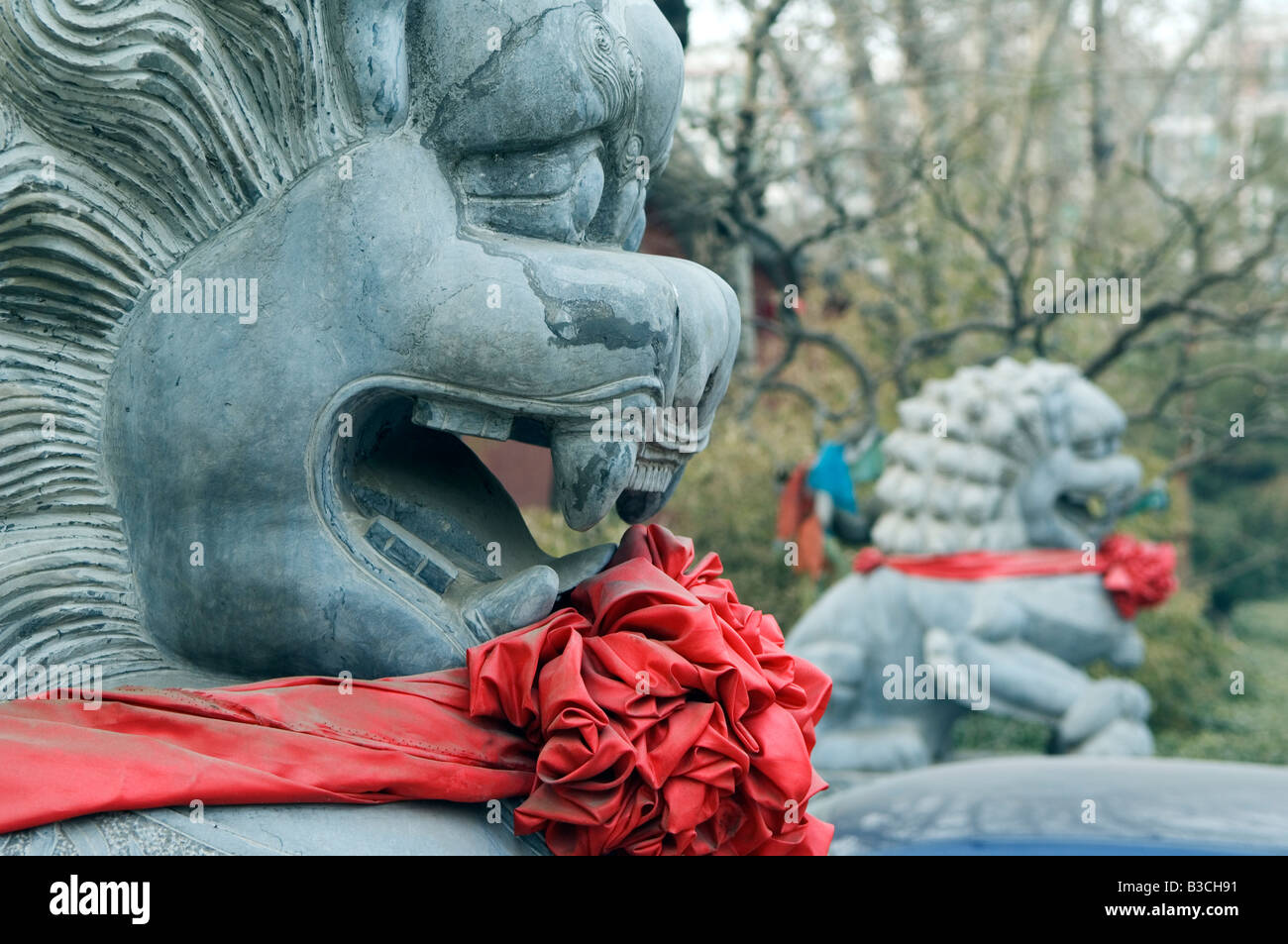 Lion statue ribbon hi-res stock photography and images - Alamy