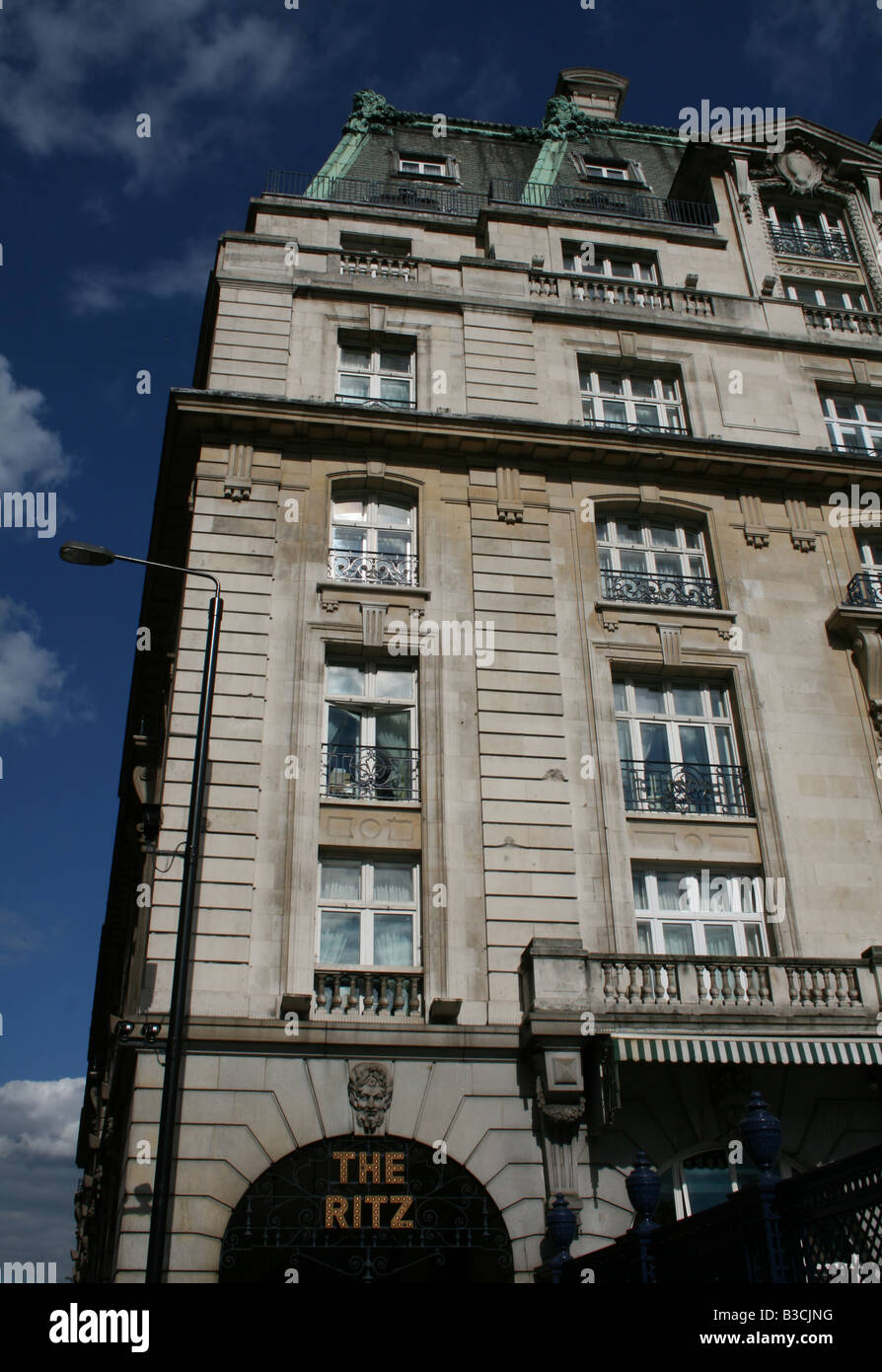 exterior view of The Ritz Hotel London Britain  August 2008 Stock Photo