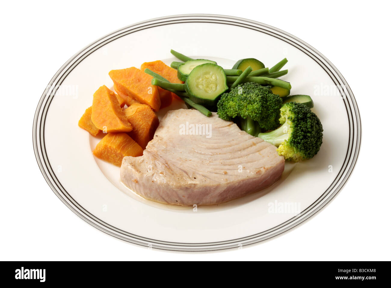 Baked Tuna with Sweet Potato Stock Photo Alamy