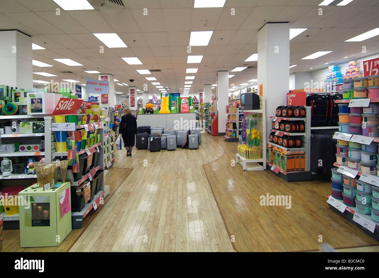 High Street discount store interior Stock Photo Alamy