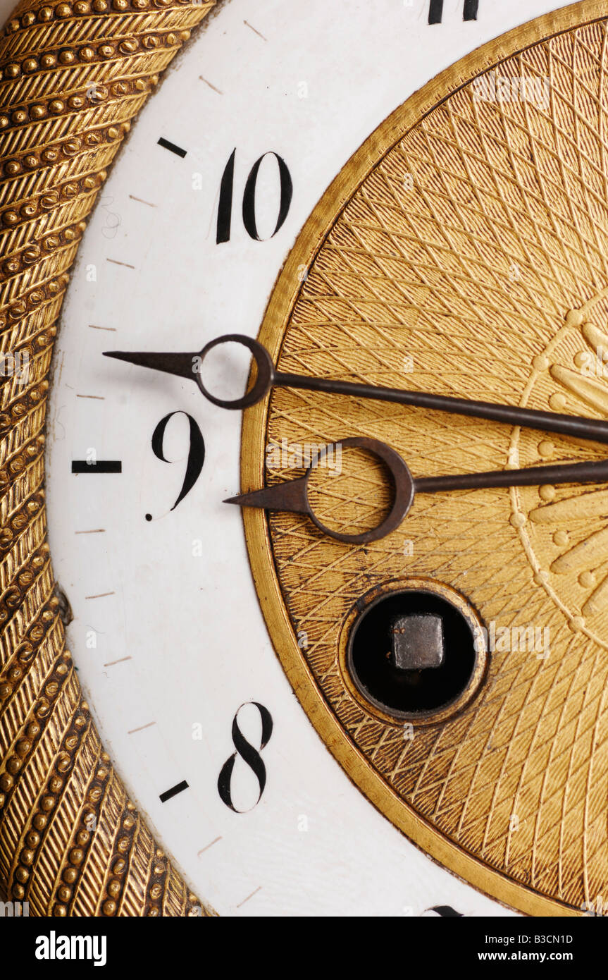 Closeup of an Antique Clock Face Stock Photo Alamy