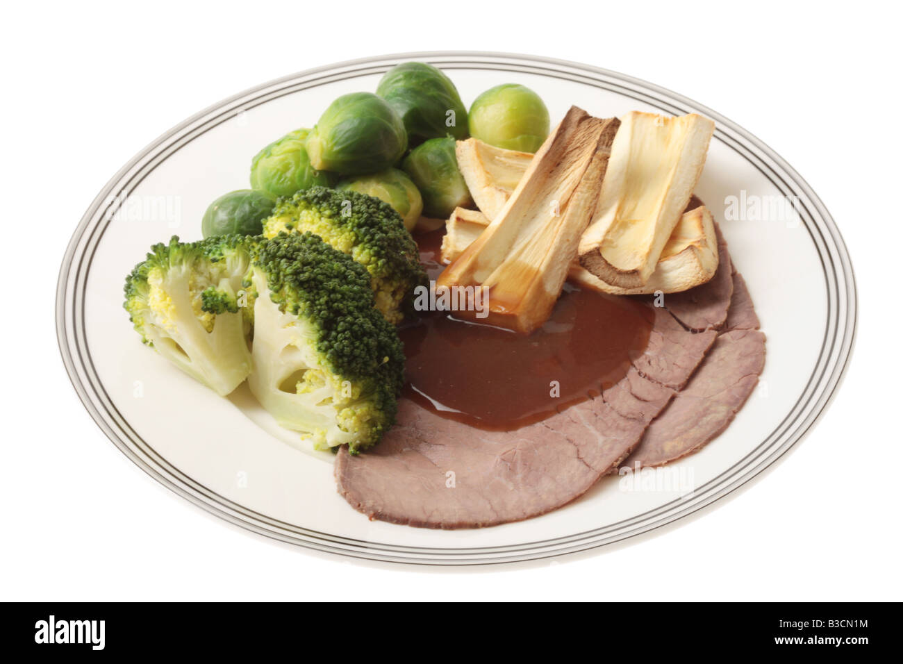 Roast Beef Dinner Stock Photo Alamy