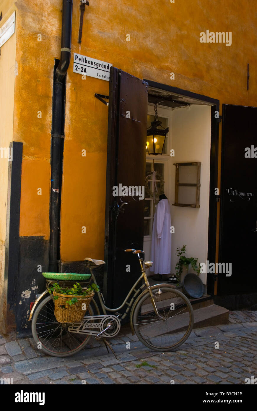 Women s clothing shop on an alley in Gamla Stan the old town Stockholm
