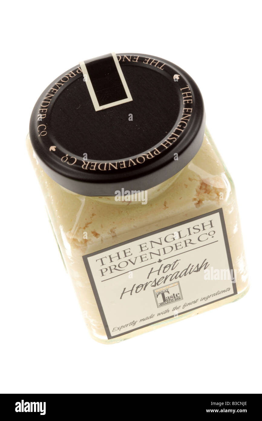 Bottle of Hot Horseradish Sauce Stock Photo Alamy