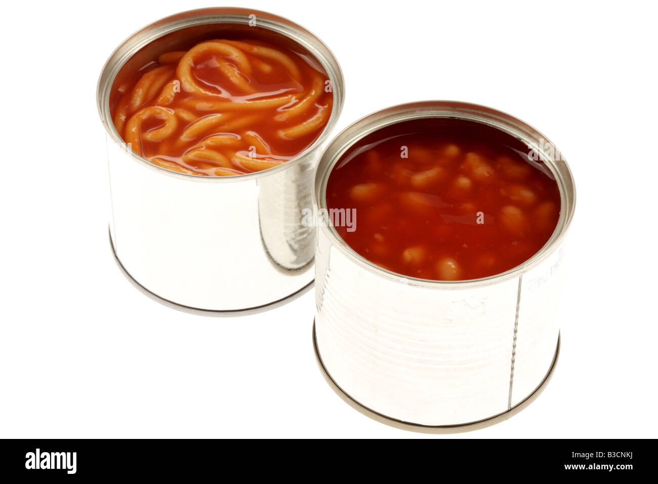 Tin Of Baked Beans And Spaghetti Stock Photo Alamy