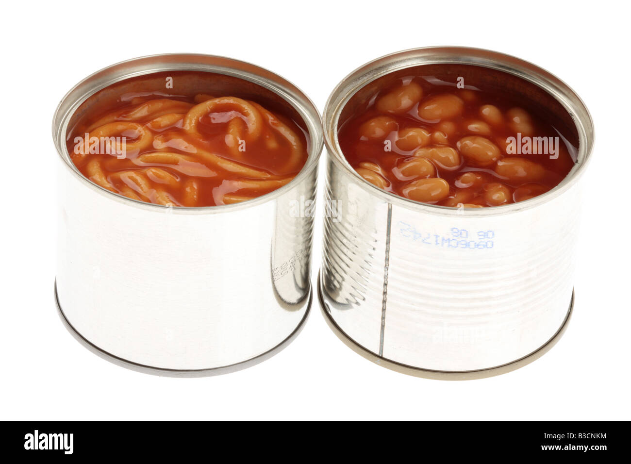 Tin Of Baked Beans And Spaghetti Stock Photo Alamy