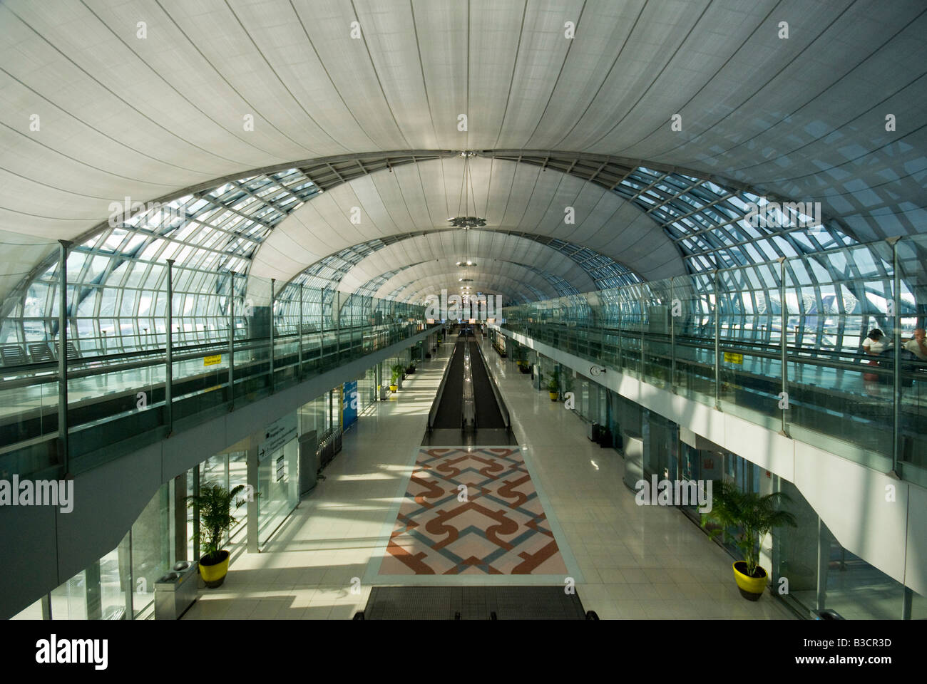 View inside Suwanapoom airport Bangkok Thailand Stock Photo