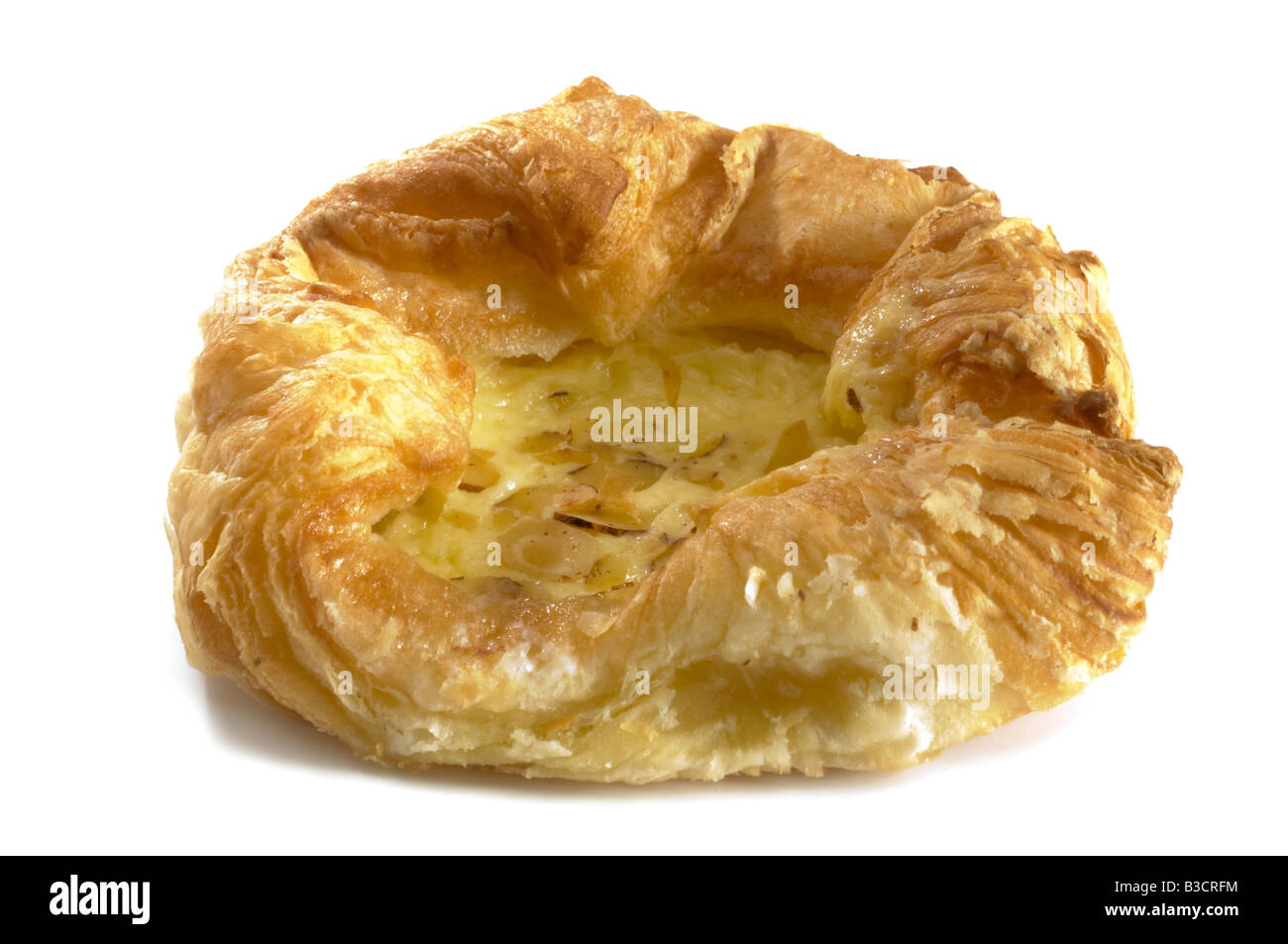 Vanilla cream crown Danish pastry Stock Photo