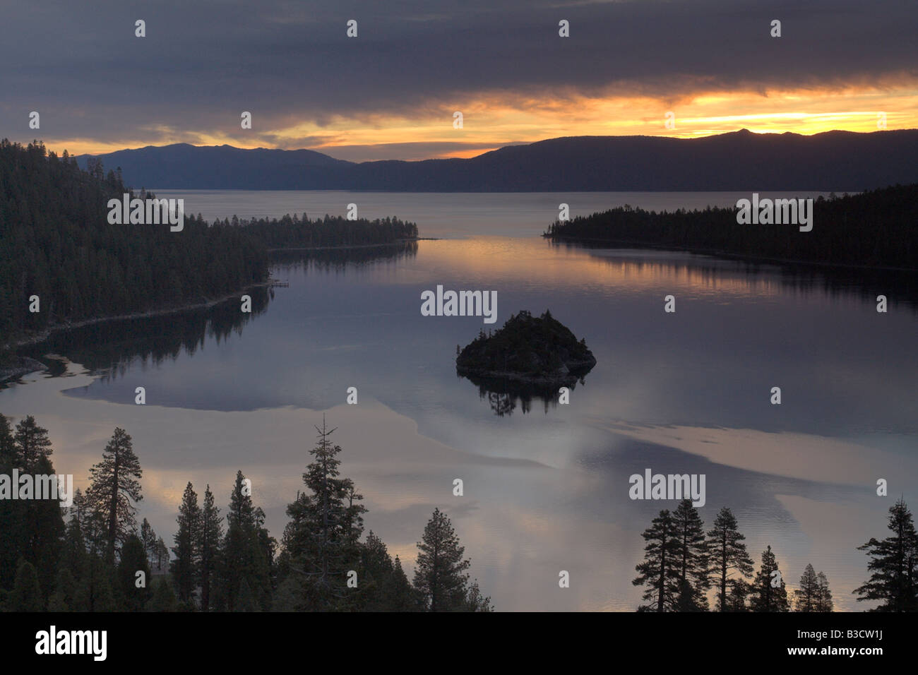 Lake Tahoe at dawn Stock Photo