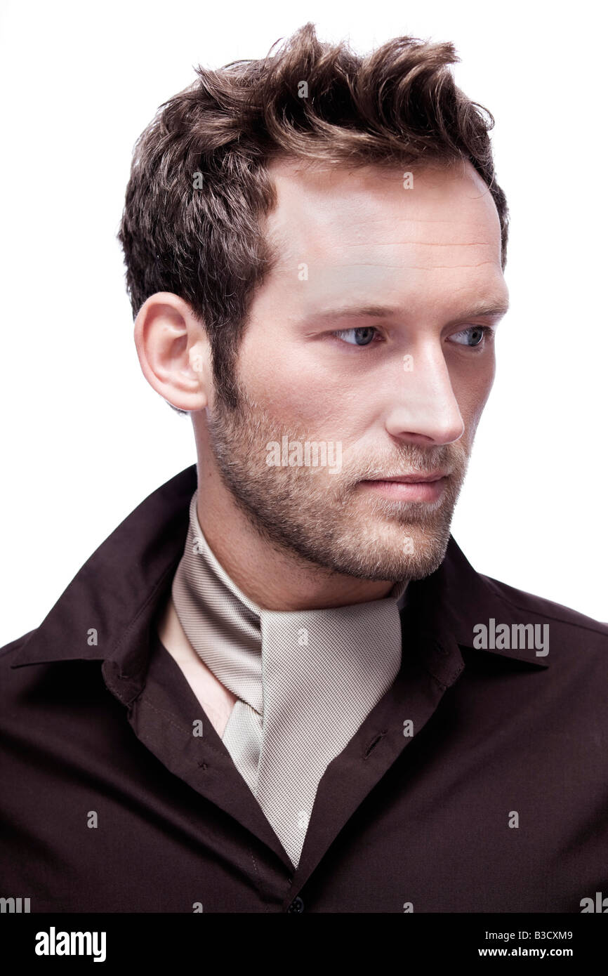 Handsome man ties up Cut Out Stock Images & Pictures - Alamy