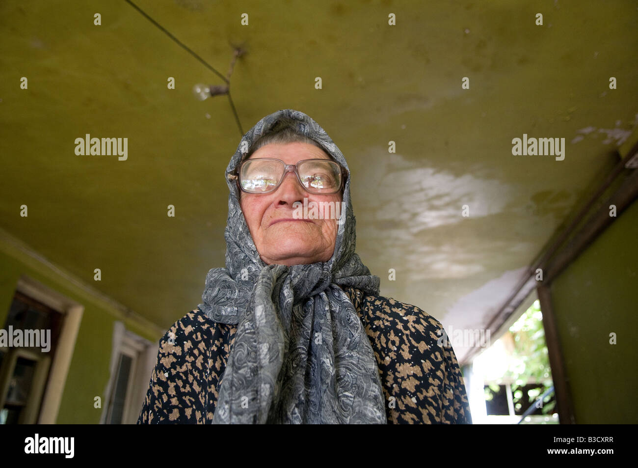 Elderly woman in a rural village Georgia Stock Photo - Alamy