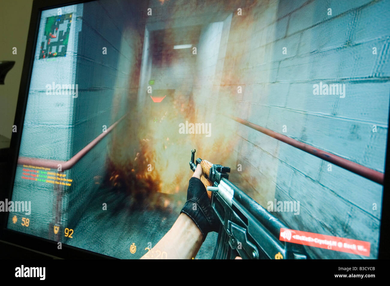 First person shooter video game hi-res stock photography and images