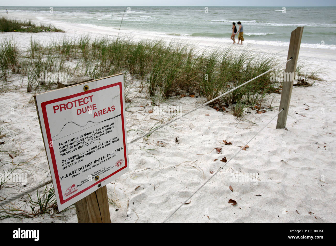 A beach conservation area, Gulf coast of Florida near Fort Myers Stock Photo