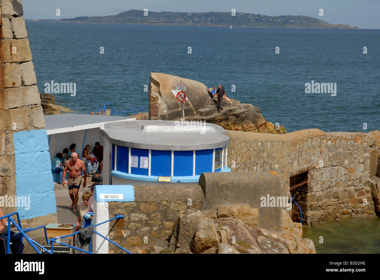 Sandycove Forty foot bathing place Irish sea Co Dublin Ireland Stock