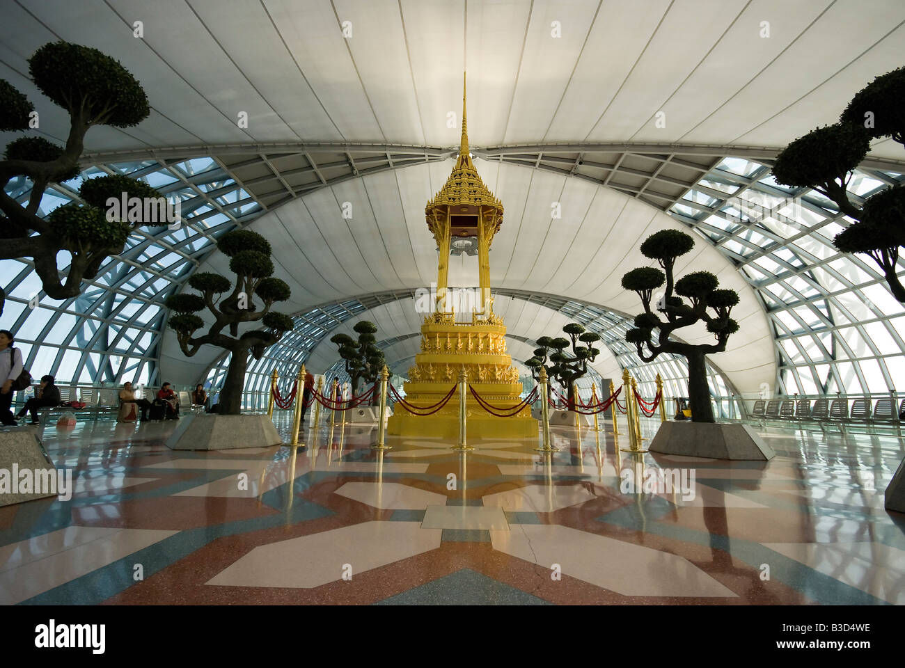View inside Suwanapoom airport Bangkok Thailand Stock Photo