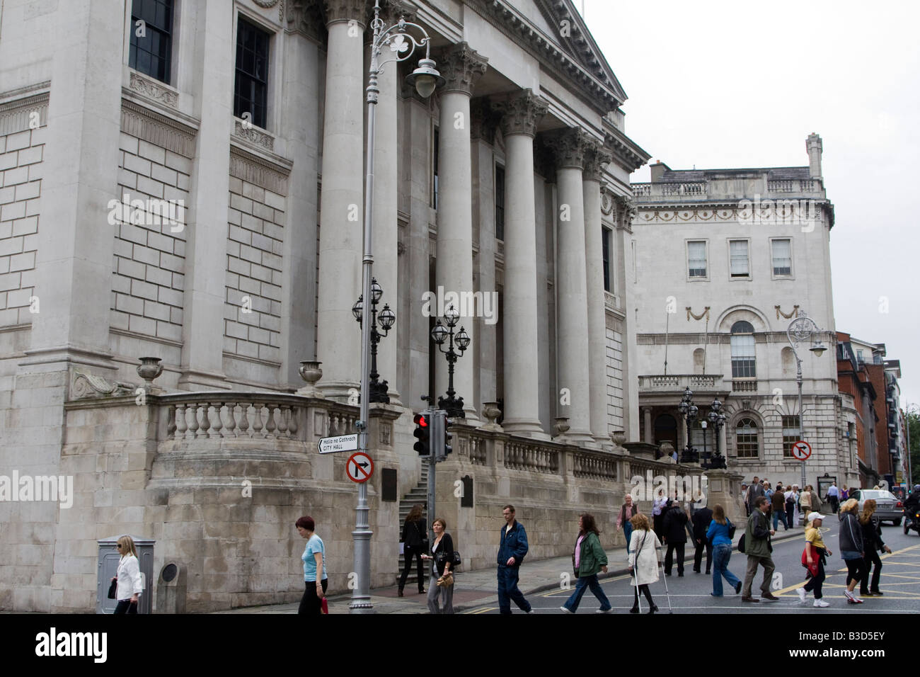 dame street city hall Dublin City Centre Ireland Irish Republic EIRE Stock Photo