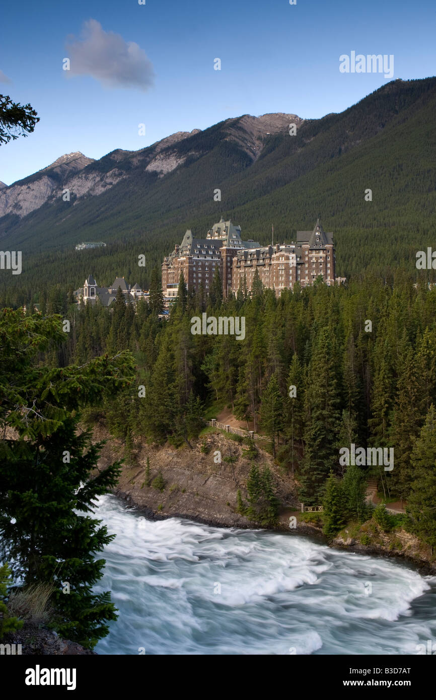 View of the Banff Springs Hotel in Banff Alberta Stock Photo - Alamy