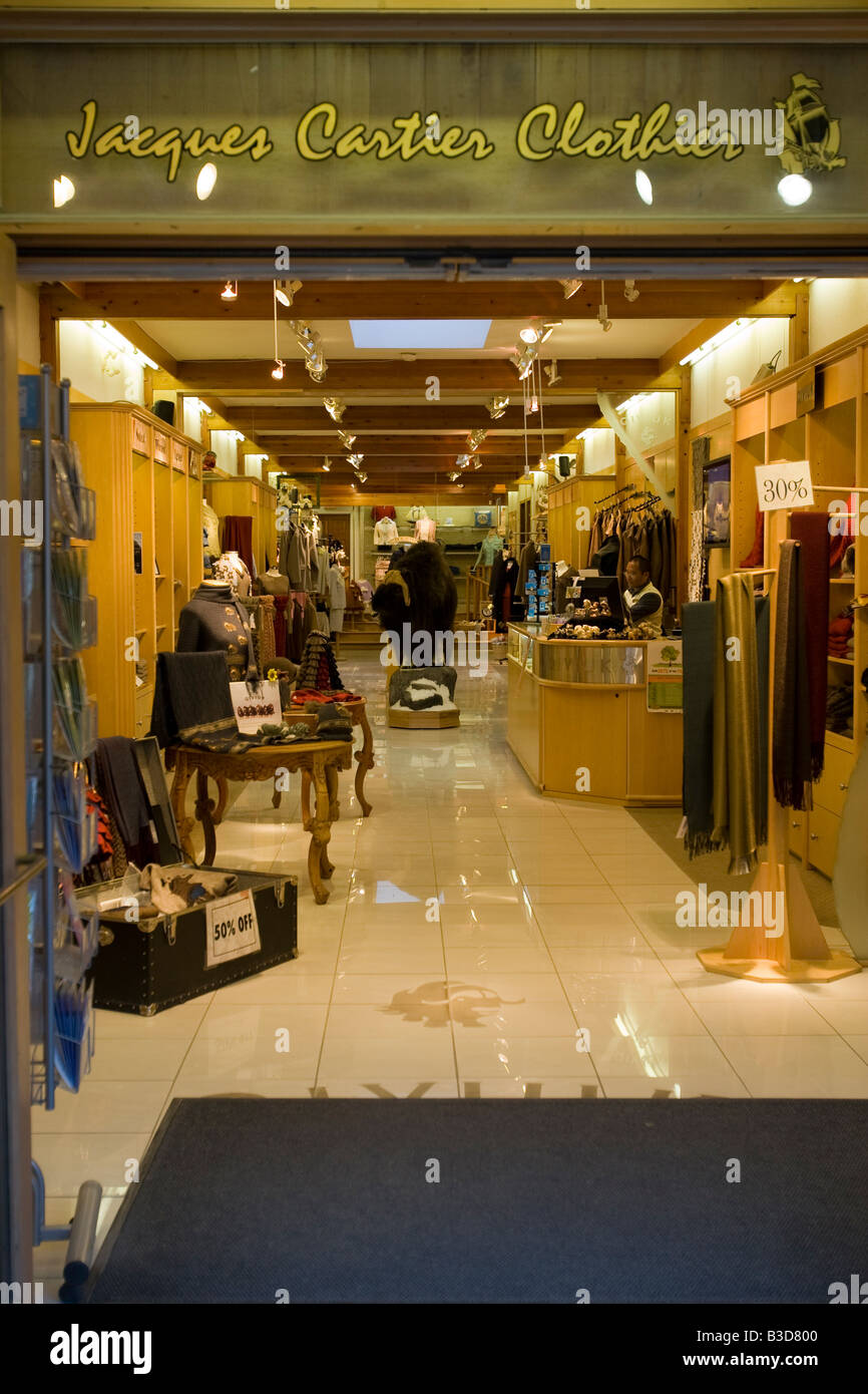 Scene in downtown Banff Alberta Stock Photo