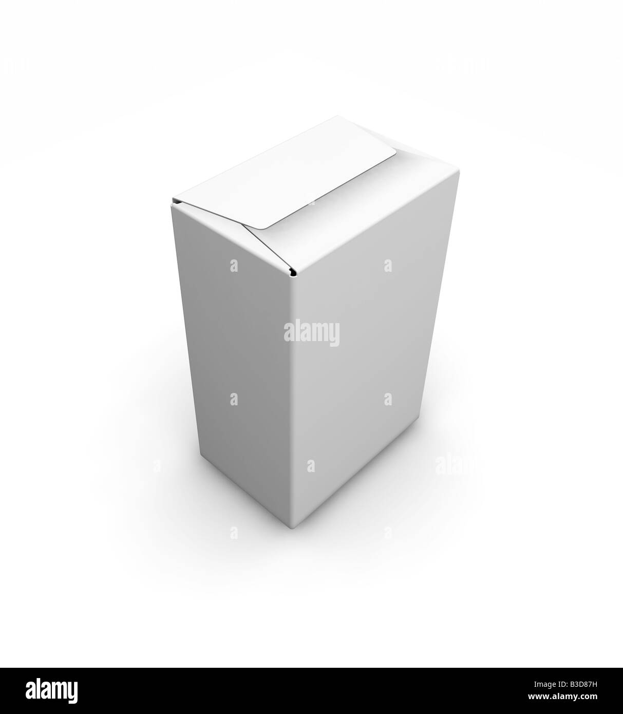 3D render of a blank white box Stock Photo