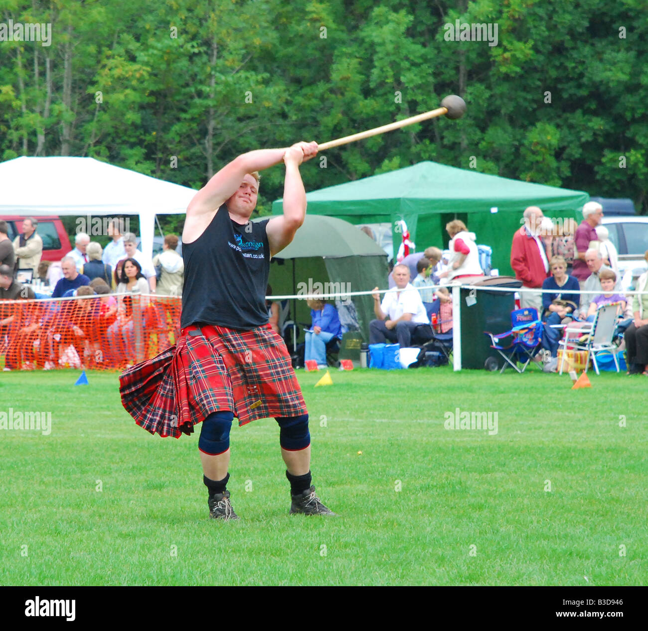 Hammer thrower highland games Stock Photo
