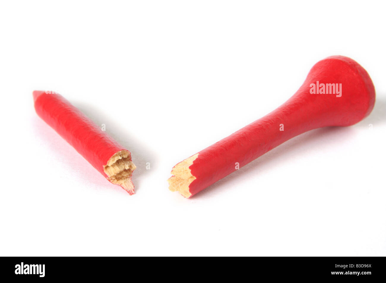 Broken golf tee Stock Photo - Alamy
