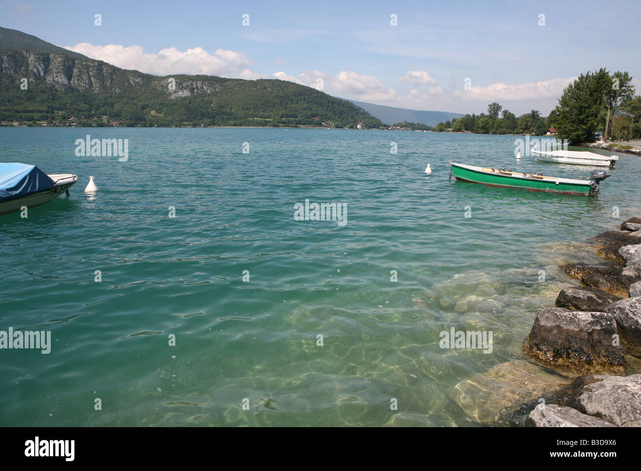 Lac Annecy Lake Annecy France Switzerland Europe Stock Photo