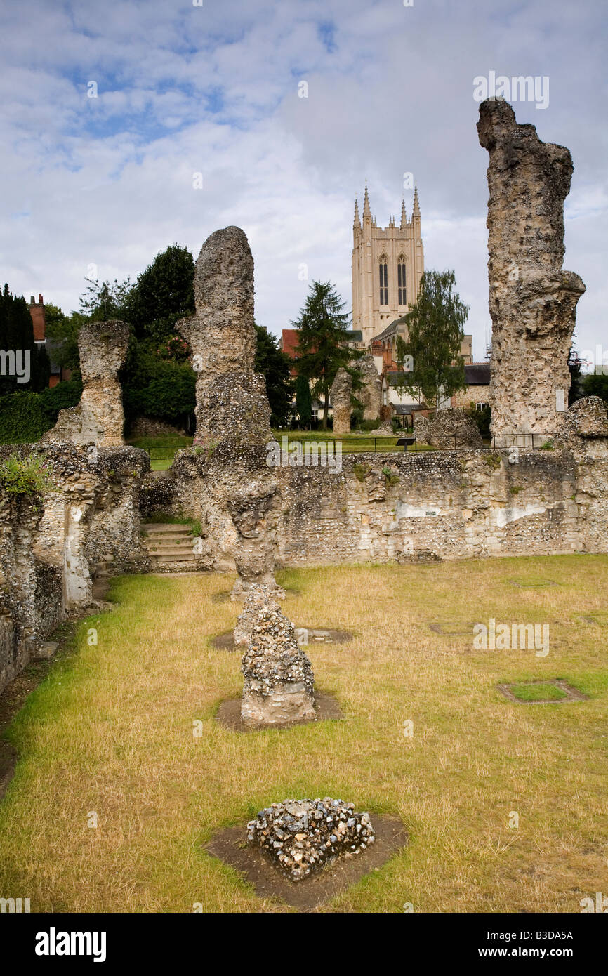 Abbey ruins and Cathedral Bury St Edmunds Suffolk Stock Photo Alamy