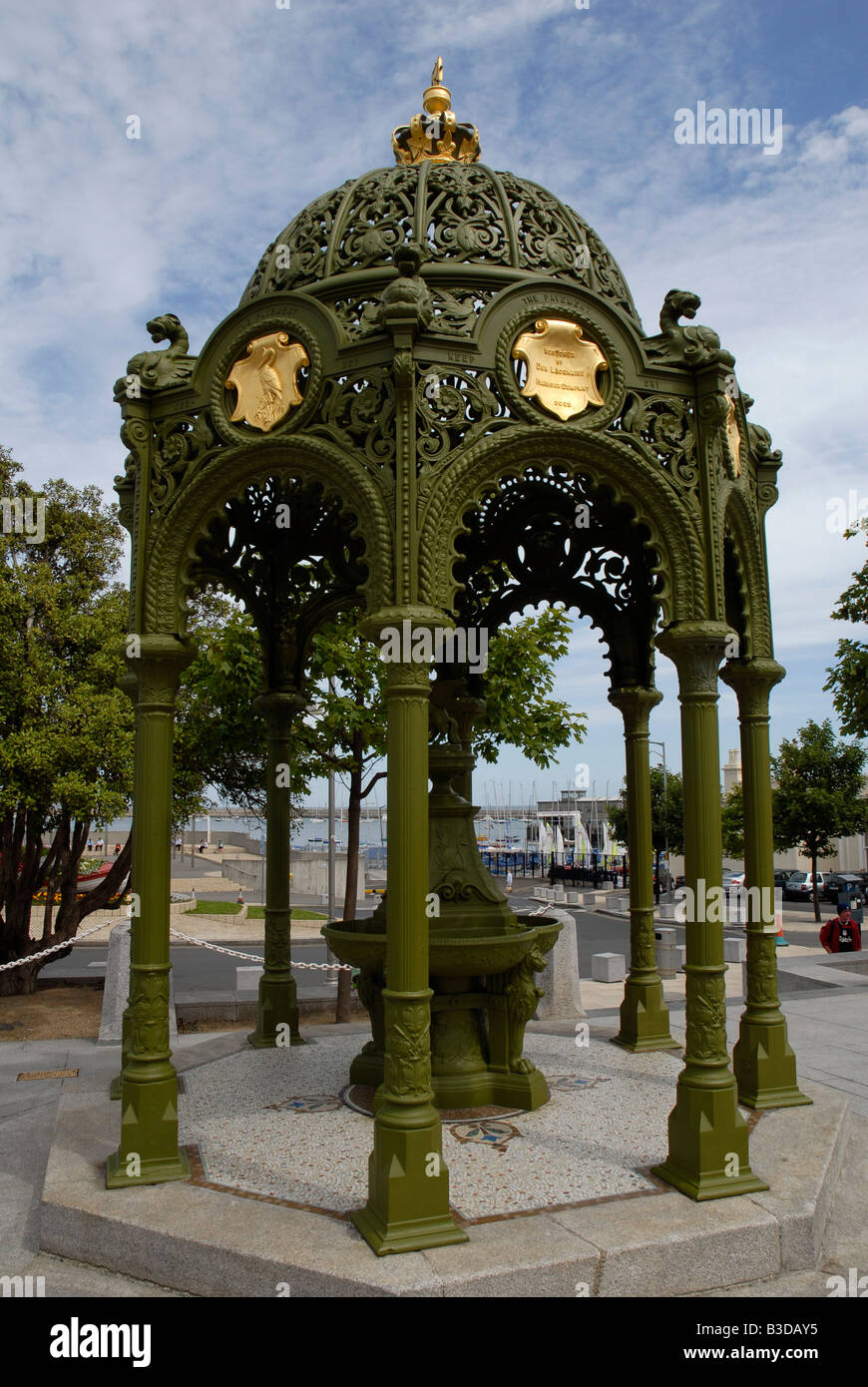 Kiosk at Dun Laoghaire front sea Irish sea Co Dublin Ireland Stock
