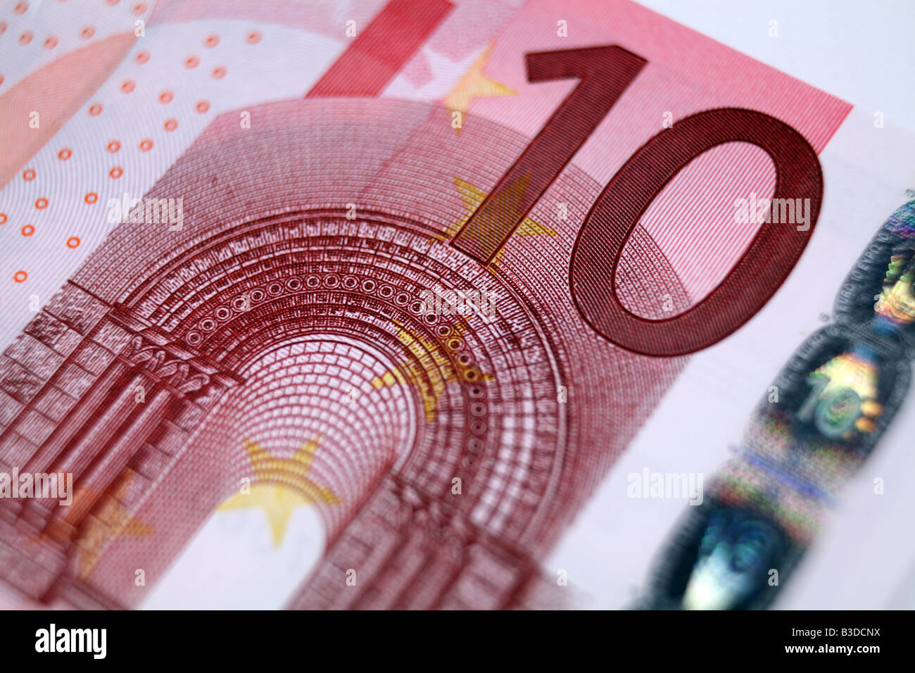 Ten 10 Euro Bank notes from Europe Stock Photo