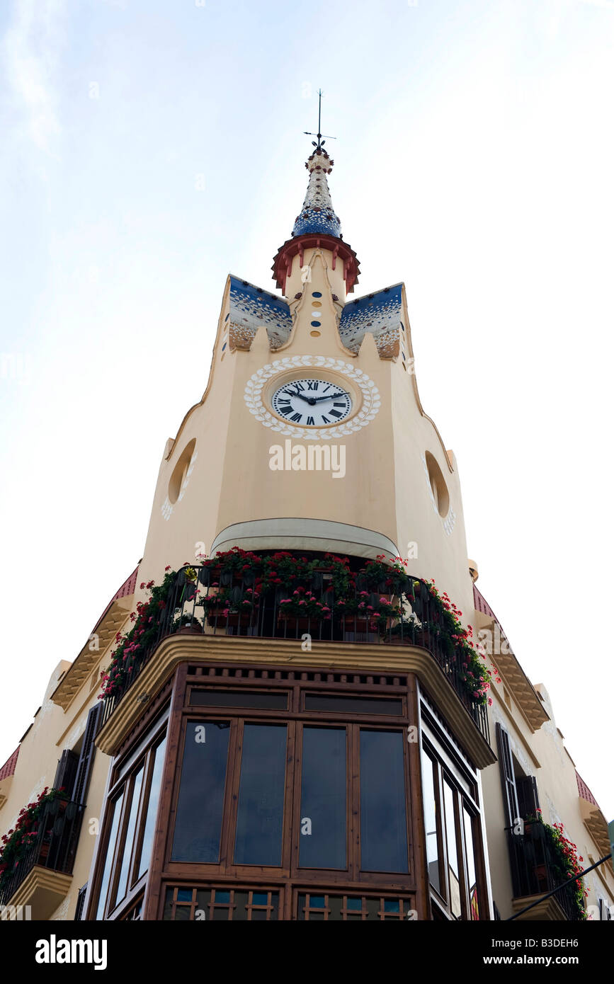 Clock Tower, Sitges, Spain Stock Photo Alamy