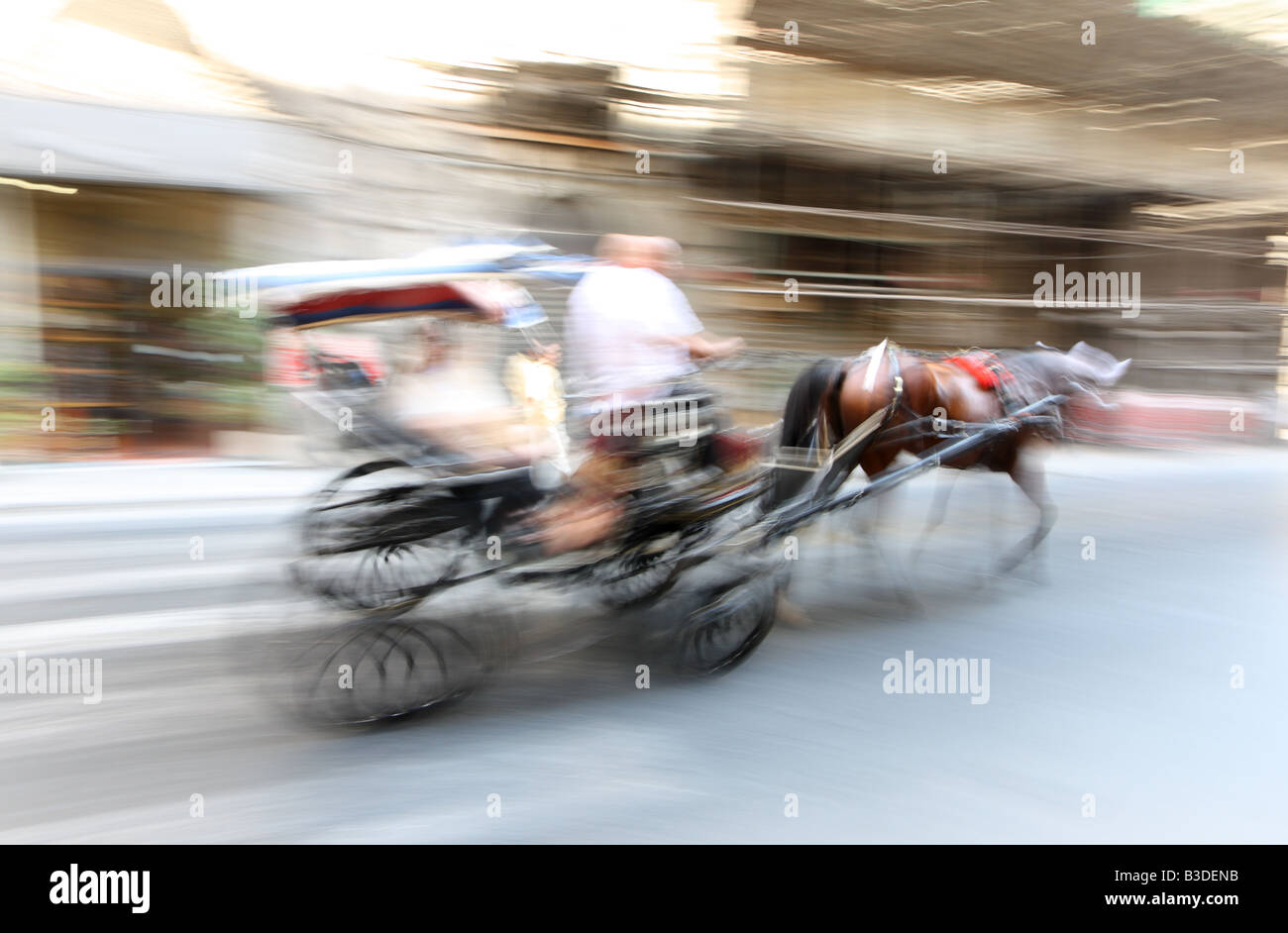 Horse drawn carriage, Palermo, Sicily, Italy Stock Photo