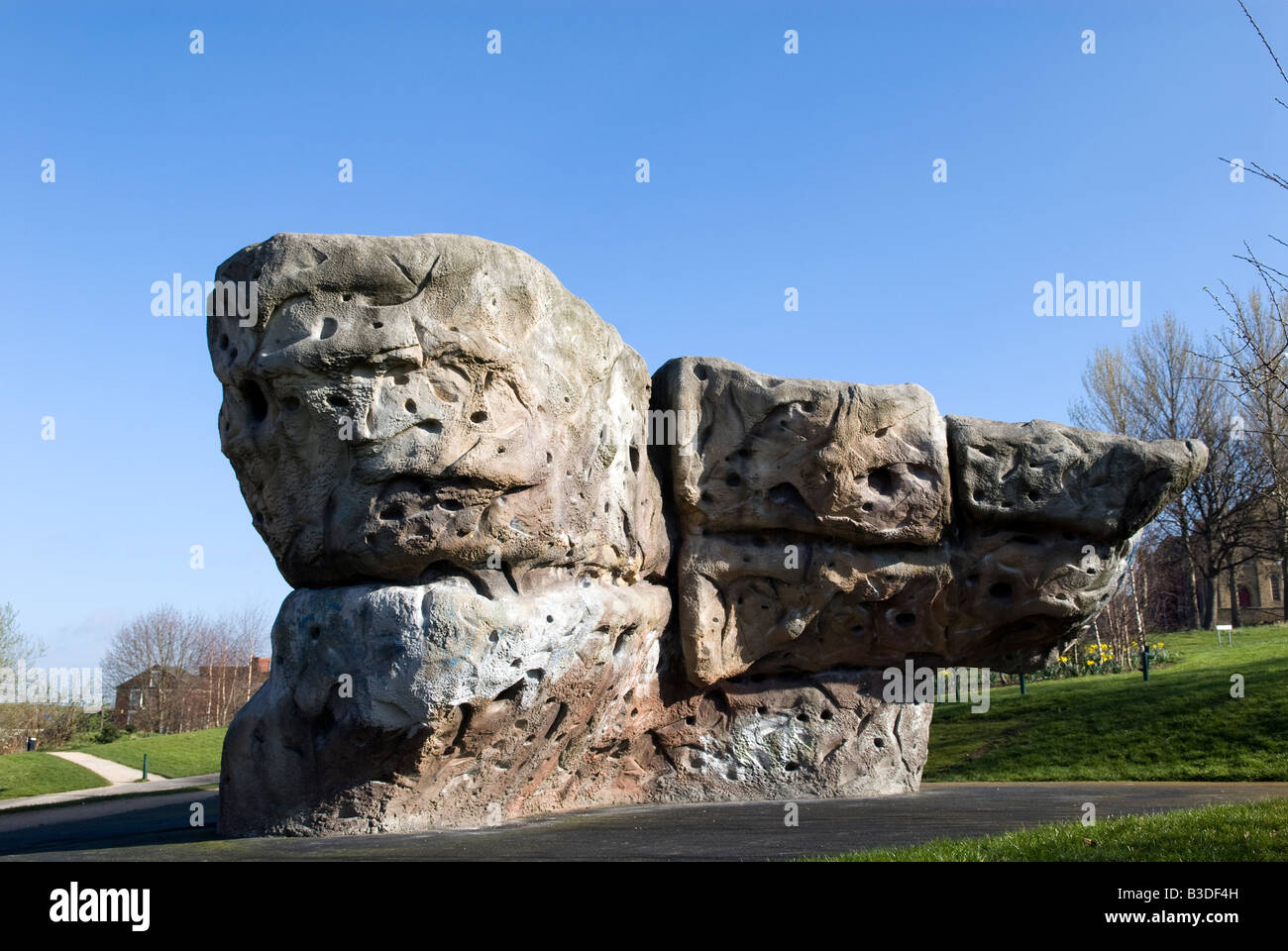 Artificial rock formation used as a local feature in Sheffield Great