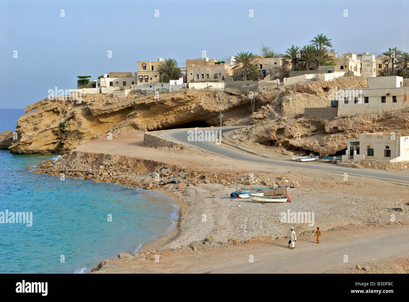 Tiwi fishing village Sharqiya Region Sultanate of Oman Stock Photo