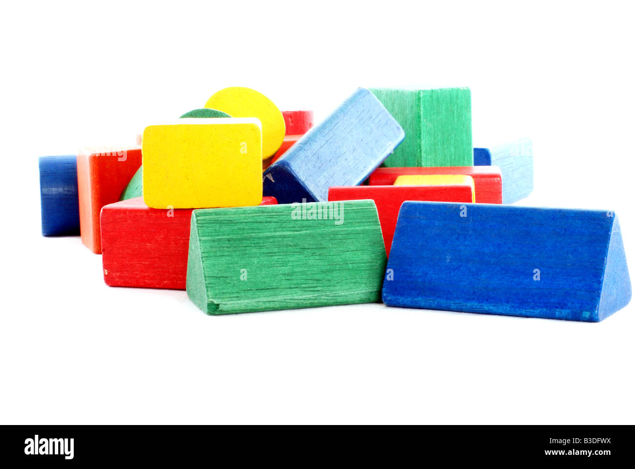 Building blocks, childrens, coloured shapes Stock Photo