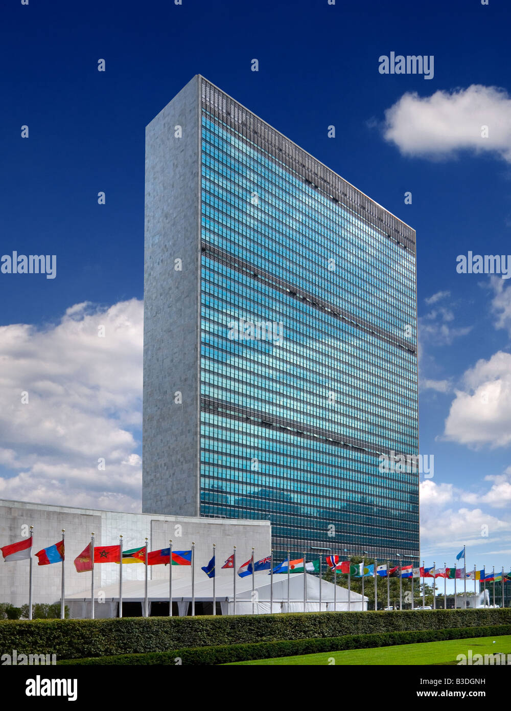 The United Nations Building in New York City, NY Stock Photo
