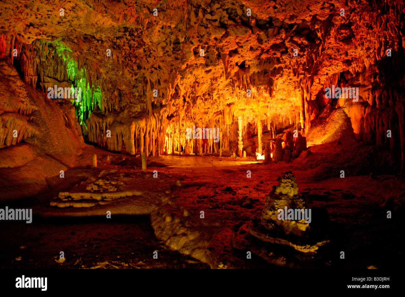 dripstone cave Cueva del Hams Mallorca Stock Photo