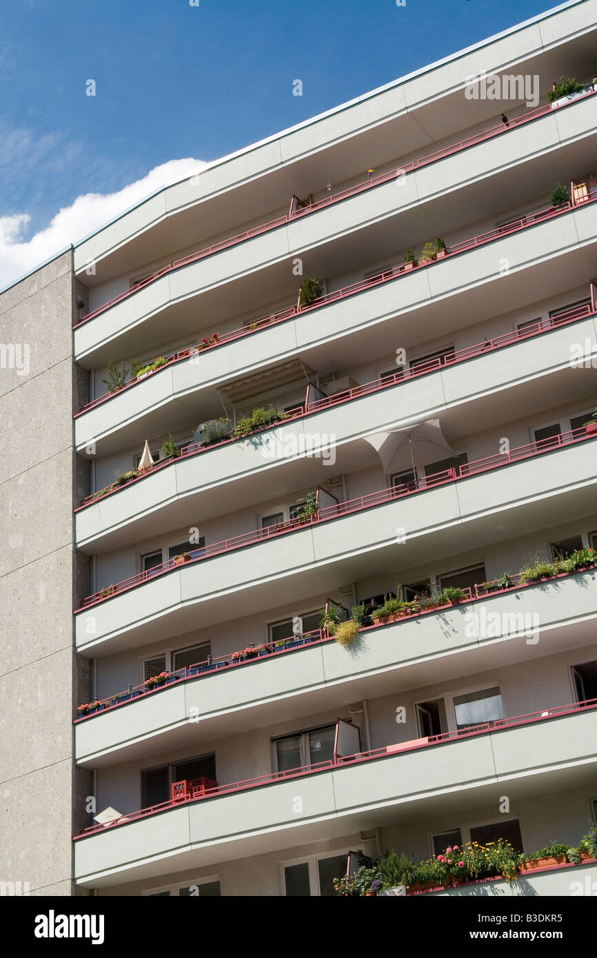 Germany, Bavaria, Munich, Apartment Building Stock Photo Alamy