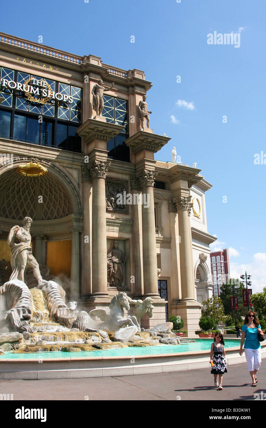 Trivi Fountain at the Caesar's Palace Forum Shops in Las Vegas, Nevada Stock Photo