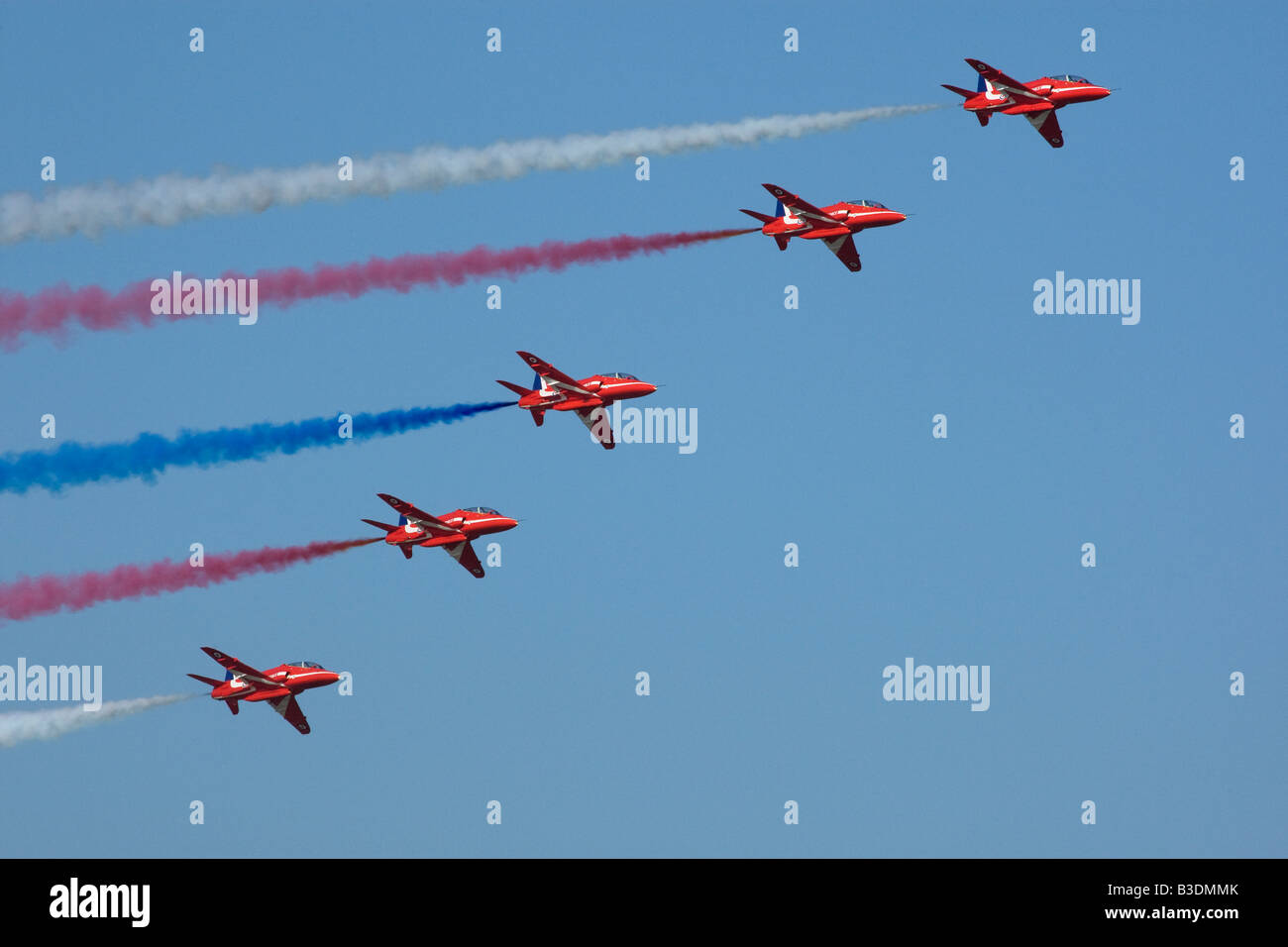 Les Diables Rouges Aerobatic Patrol Red Arrows aerobatic team official display Stock Photo - Alamy