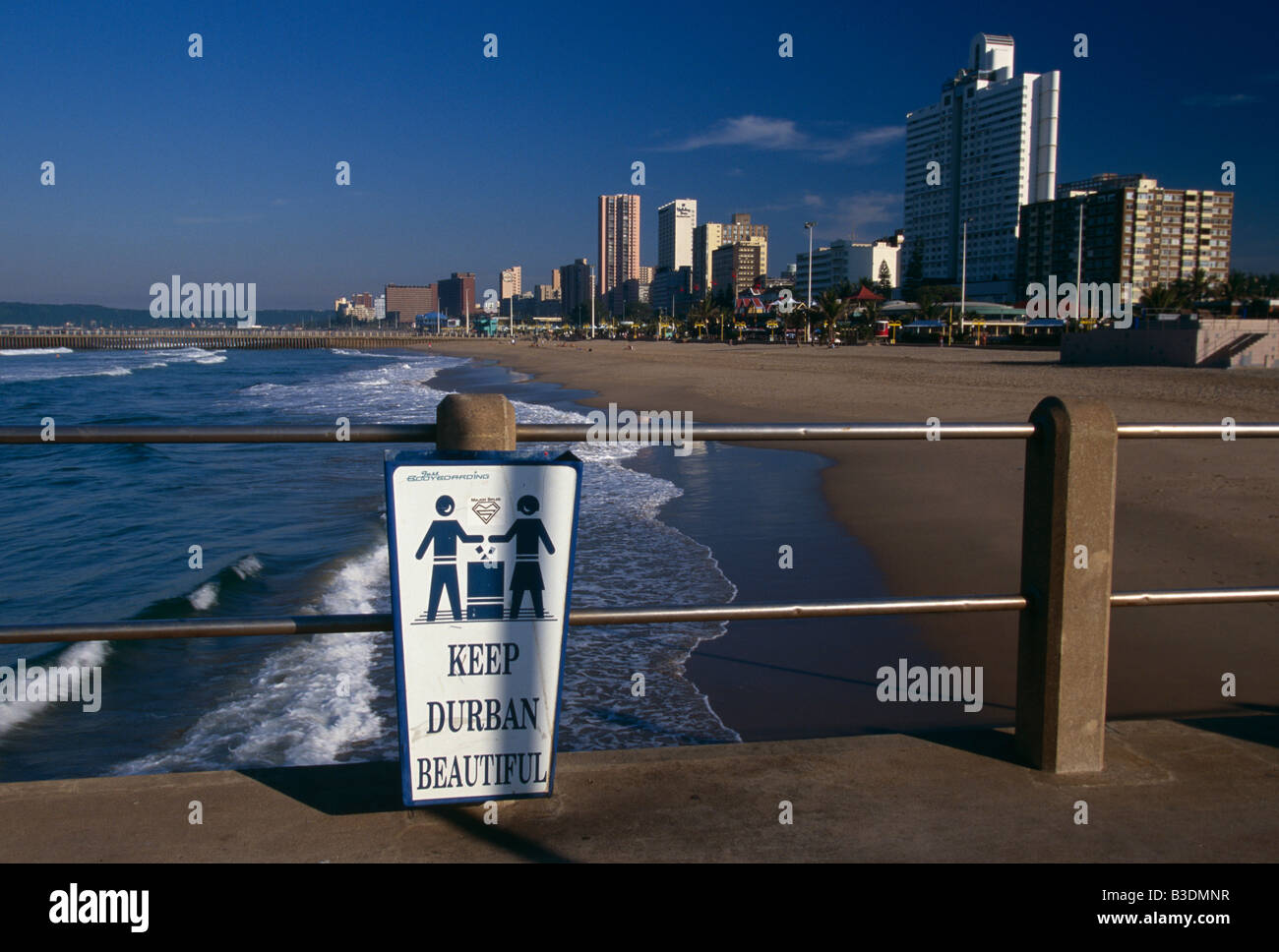 Sign at a beach in Durban, South Africa Stock Photo Alamy