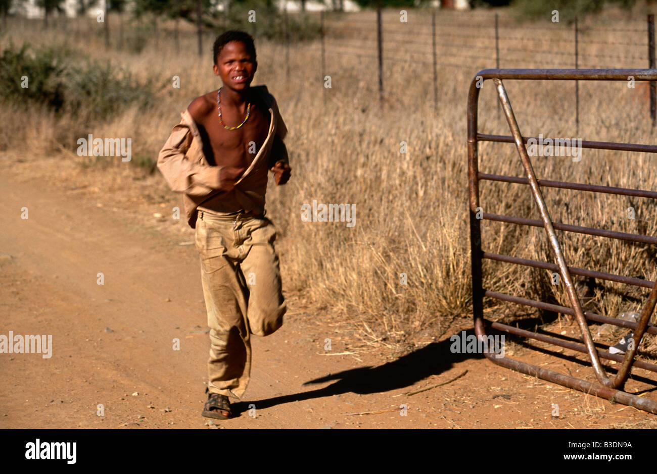 Boy running in rural South Africa Stock Photo Alamy
