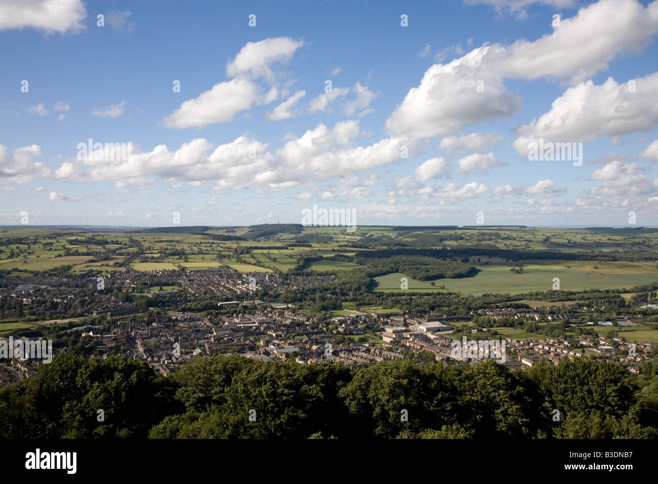 Otley from the Chevin, Otley near Leeds West Yorkshire UK June 2008 Stock Photo