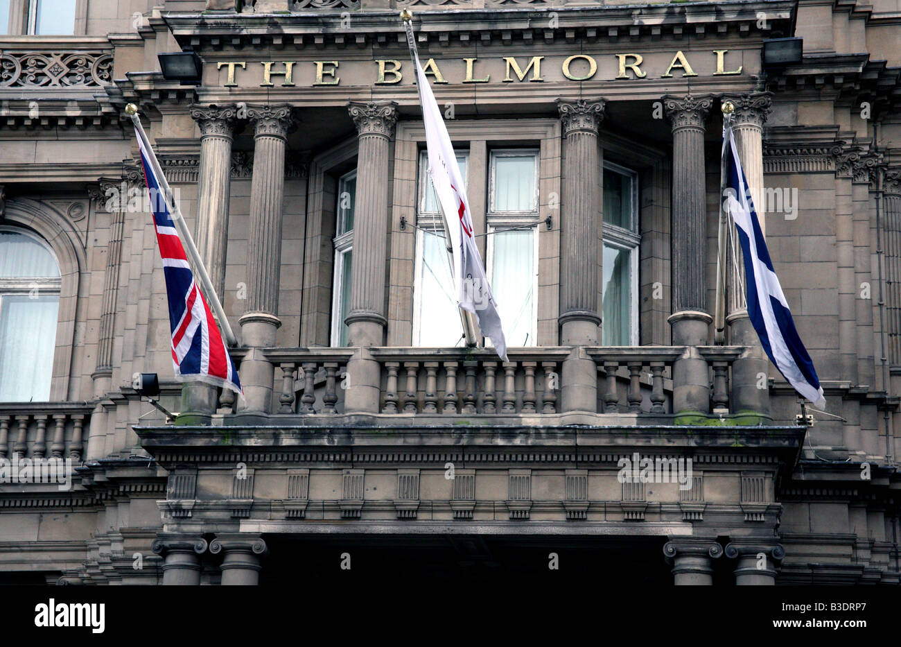 Detail of the Balmoral Hotel, most prestigious in Edinburgh Stock Photo