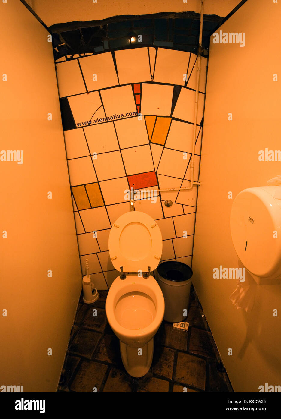 Austria Vienna Modern Art toilet Hundertwasser style Stock Photo