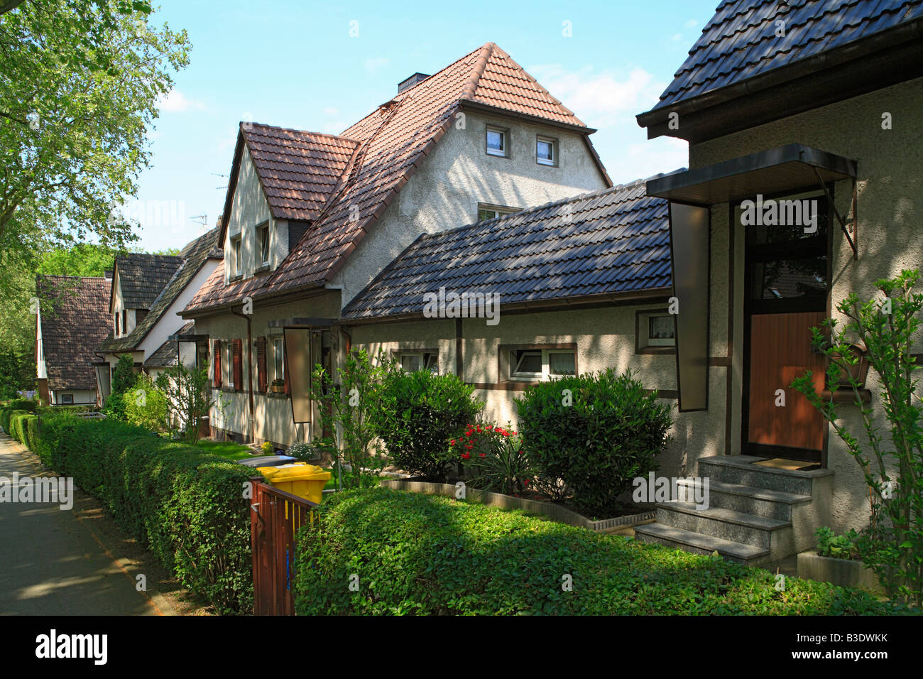 Route der Industriekultur, Siedlung Dahlhauser Heide in Bochum-Hordel,  Bergarbeitersiedlung, Wohnhaeuser, Bochum, Ruhrgebiet, NRW Stock Photo -  Alamy